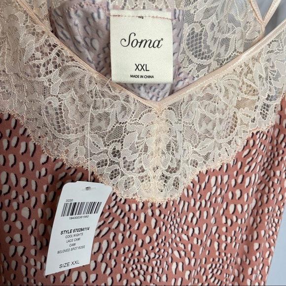 Soma Cool Nights Lace Trim Crop Pajama Set - Picture 12 of 13